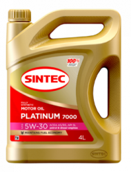 Масло мотор. SINTEC PLATINUM 7000 SAE 5W30 ACEA A5/B5 API SL 4л (1*4шт) Масло мотор. SINTEC PLATINUM 7000 SAE 5W30 ACEA A5/B5 API SL 4л (1*4шт)