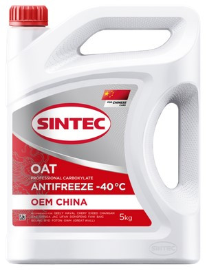 Антифриз A-40 Sintec OEM China OAT (КРАСНЫЙ) 5кг (1*4шт) Антифриз A-40 Sintec OEM China OAT (КРАСНЫЙ) 5кг (1*4шт)