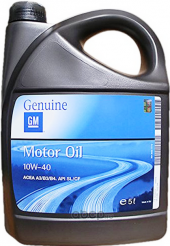 Масло мотор. 10W40 GM ACEA A3/B4, API CF/SL (5л) 1*4 шт. Масло мотор. 10W40 GM ACEA A3/B4, API CF/SL (5л) 1*4 шт.