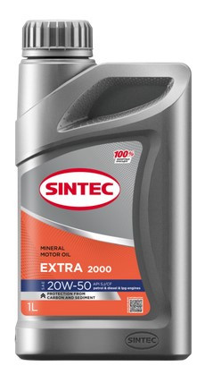 Масло мотор. 20W50 SINTEC Eхtra 2000 (1л) 1*12шт Масло мотор. 20W50 SINTEC Eхtra 2000 (1л) 1*12шт