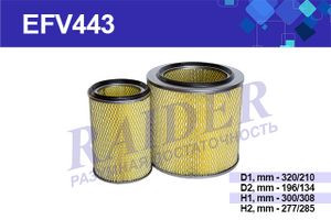 EFV443 Фильтр Raider возд. (SNF-TR62-B) ДОН 1500 (А) ХТЗ Т-150 (дв. СМД 60) (1*2 шт.) EFV443 Фильтр Raider возд. (SNF-TR62-B) ДОН 1500 (А) ХТЗ Т-150 (дв. СМД 60) (1*2 шт.)