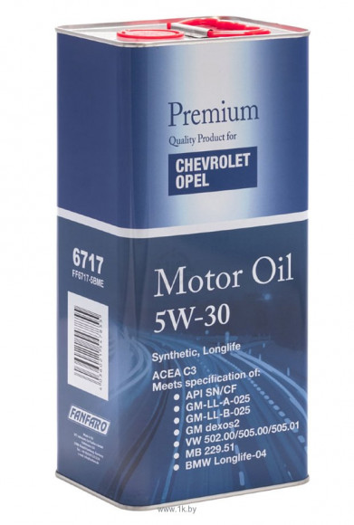 Масло мотор. синтет. Fanfaro for Chevrolet Opel SAE 5W30 5л ж/б 1*4шт. Масло мотор. синтет. Fanfaro for Chevrolet Opel SAE 5W30 5л ж/б 1*4шт.