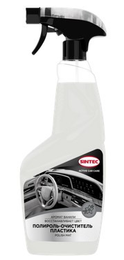 Полироль-очиститель пластика Polysh Mat ваниль Sintec тригер-спрей 550 мл 1*12шт Полироль-очиститель пластика Polysh Mat ваниль Sintec тригер-спрей 550 мл 1*12шт