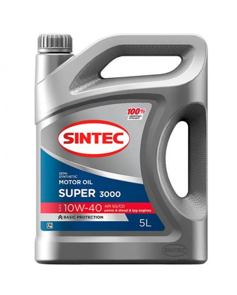 Акция 5л по цене 4л Масло мотор. SINTEC SUPER 3000 SAE 10W40 API SG/CD 5л (1*4шт) Акция 5л по цене 4л Масло мотор. SINTEC SUPER 3000 SAE 10W40 API SG/CD 5л (1*4шт)