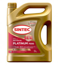 Акция 5л по цене 4л Масло мотор. SINTEC PLATINUM 7000 SAE 5W30 ACEA A3/B4 API SL/CF (5л) 1*4шт Акция 5л по цене 4л Масло мотор. SINTEC PLATINUM 7000 SAE 5W30 ACEA A3/B4 API SL/CF (5л) 1*4шт
