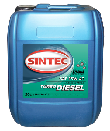 Масло мотор. SINTEC TURBO DIESEL SAE 15W40 API CD 20л Масло мотор. SINTEC TURBO DIESEL SAE 15W40 API CD 20л