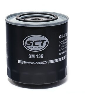 Фильтр масляный SCT SM 136- VW/AUDI/CHEVROLET A100 D/T4 1.9D /NIVA 1.7 Фильтр масляный SCT SM 136- VW/AUDI/CHEVROLET A100 D/T4 1.9D /NIVA 1.7