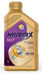 Масло моторное MIRAX MX7 5W40 ACEA A3/B4 API SL/CF 1л (1*12шт) Масло моторное MIRAX MX7 5W40 ACEA A3/B4 API SL/CF 1л (1*12шт)