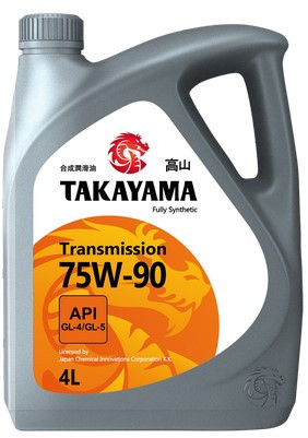 Масло трансм. 75W90 TAKAYAMA Transmission GL-4/GL-5  (4л) 1*4шт