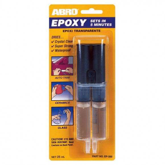 Клей эпоксидный ABRO прозрачный в шприце (25 мл.) 1*12 шт. (EP300) Клей эпоксидный ABRO прозрачный в шприце (25 мл.) 1*12 шт. (EP300)
