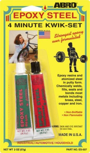 Клей эпоксидный ABRO высокопрочный (57 гр.) 1*12 шт. (ES507) Клей эпоксидный ABRO высокопрочный (57 гр.) 1*12 шт. (ES507)