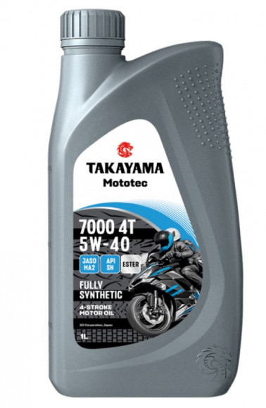 Масло мотор. 4T 5W-40 TAKAYAMA Mototec 7000 SN JASO MA-2 1л (1*12шт)