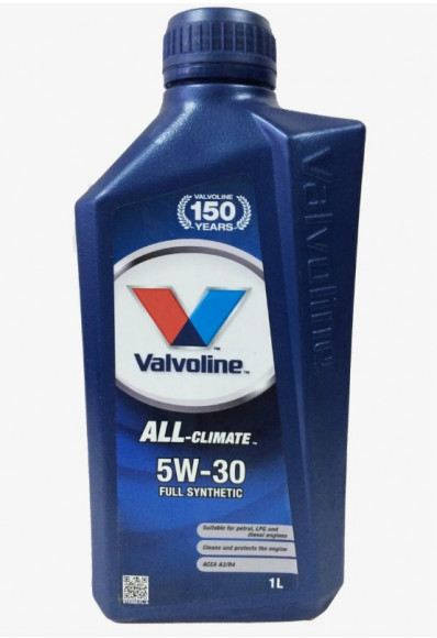 Масло мотор. 5W30 Valvoline ALL CLIMATE SL/CF A3/B4 пластик (1 л.) 1*12 шт. Масло мотор. 5W30 Valvoline ALL CLIMATE SL/CF A3/B4 пластик (1 л.) 1*12 шт.