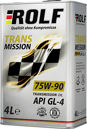 Масло трансм. ROLF Transmission SAE 75W90 API GL-4 (4л) 1*4шт Масло трансм. ROLF Transmission SAE 75W90 API GL-4 (4л) 1*4шт