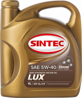 Масло мотор. SINTEC LUXE 5000 SAE 5W40 ACEA A3/B4 API SL/CF 4л (1*4шт)
