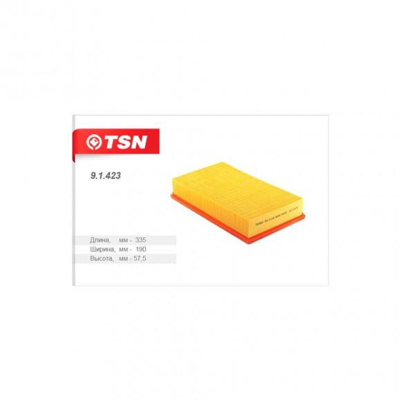 91423Фильтр TSN воздушный "SSANGYONG: MUSSO (FJ) 2.3, Korando 2.3,