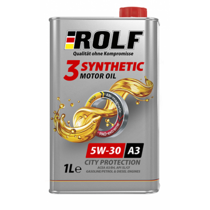 Масло мотор. ROLF 3-SYNTHETIC SAE 5W30 ACEA A3/B4 1л (1*12шт) Масло мотор. ROLF 3-SYNTHETIC SAE 5W30 ACEA A3/B4 1л (1*12шт)