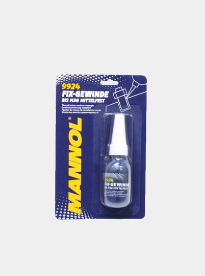Фиксатор резьбы демонтируемый MANNOL Fix-Gewinde mittelfest (10мл. синий) 1*12шт.9924 Фиксатор резьбы демонтируемый MANNOL Fix-Gewinde mittelfest (10мл. синий) 1*12шт.9924