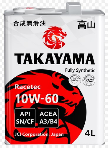Масло мотор. 10W60 TAKAYAMA  Racetec A3/B4 SN/CF  1л (1*12шт)
