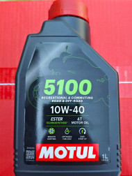 Масло мотор. 10W40 MOTUL 5100 4Т SM MA2 пластик (1 л.) 1*12 шт.