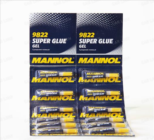 Суперклей гелевый MANNOL GEL Super Glue (3гр.)9822 Суперклей гелевый MANNOL GEL Super Glue (3гр.)9822
