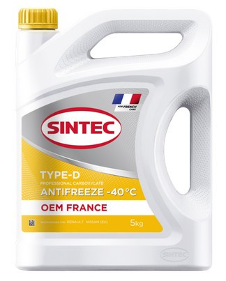 Антифриз A-40 Sintec OEM Type-D France (ЖЕЛТЫЙ) 5кг (1*4шт) Антифриз A-40 Sintec OEM Type-D France (ЖЕЛТЫЙ) 5кг (1*4шт)
