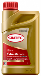 Масло мотор. SINTEC EXTRA LIFE 7000 SAE 5W30 ACEA A3/B4 API SN/CF 1л (1*12шт)