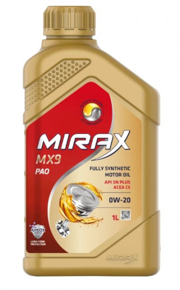 Масло моторное  MIRAX MX9 0W20 ACEA C5 API SN plus 1л (1*12шт)
