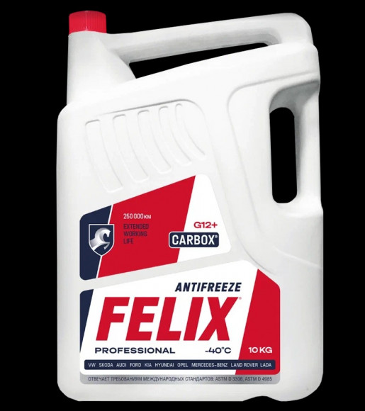 Антифриз FELIX CARBOX, G12+ в п/э кан.10кг (2шт) Антифриз FELIX CARBOX, G12+ в п/э кан.10кг (2шт)