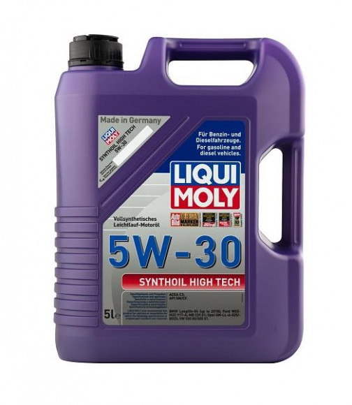 Масло мотор. 5W30 Liqui Moly Synthoil High Tech SM/CF C3 пластик (5 л.) 1*4 шт. (9077) Масло мотор. 5W30 Liqui Moly Synthoil High Tech SM/CF C3 пластик (5 л.) 1*4 шт. (9077)