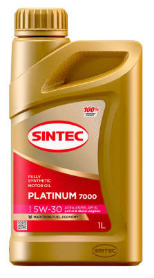 Масло мотор. SINTEC PLATINUM 7000 SAE 5W30 ACEA A5/B5 1л (1*12шт)
