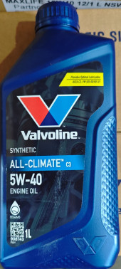 Масло мотор. 5W40 Valvoline ALL CLIMATE C3 SN/CF C3 пластик (1 л.) 1*12 шт. Масло мотор. 5W40 Valvoline ALL CLIMATE C3 SN/CF C3 пластик (1 л.) 1*12 шт.
