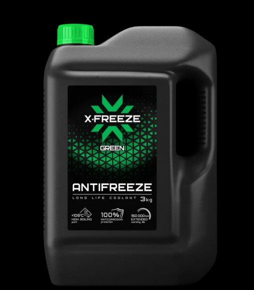 Антифриз X-FREEZE Green, G11 FELIX в п/э кан. 3кг (4шт) Антифриз X-FREEZE Green, G11 FELIX в п/э кан. 3кг (4шт)