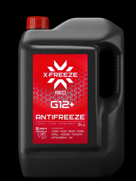 Антифриз X-FREEZE Red G12+, FELIX в п/э кан.3кг (4шт) Антифриз X-FREEZE Red G12+, FELIX в п/э кан.3кг (4шт)