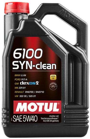 Масло мотор. MOTUL 6100 SYN-CLEAN 5W40 4л (1*4шт) Масло мотор. MOTUL 6100 SYN-CLEAN 5W40 4л (1*4шт)