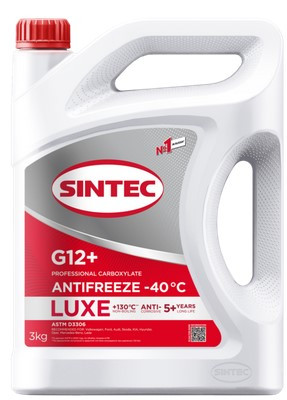 Антифриз A-40 Sintec LUX G12+ (КРАСНЫЙ) 3кг (1*4шт) Антифриз A-40 Sintec LUX G12+ (КРАСНЫЙ) 3кг (1*4шт)