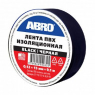 Изолента ABRO чёрная (18 мм х 9,1 м) 1*10 шт. (ET9121810BLKRW) Изолента ABRO чёрная (18 мм х 9,1 м) 1*10 шт. (ET9121810BLKRW)