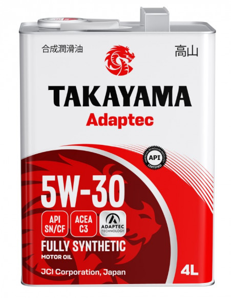 Акция 4+1 Масло мотор. TAKAYAMA Adaptec 5W30 C3 SN/CF (4л) 1*3шт Акция 4+1 Масло мотор. TAKAYAMA Adaptec 5W30 C3 SN/CF (4л) 1*3шт