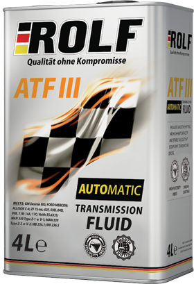Масло трансм. ROLF ATF III (4л) 1*4шт Масло трансм. ROLF ATF III (4л) 1*4шт