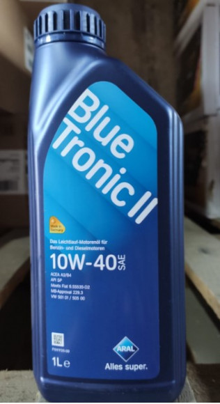 Масло мотор. 10W40 Aral Blue Tronic II SP A3/B4 пластик (1 л.) 1*12 шт. Масло мотор. 10W40 Aral Blue Tronic II SP A3/B4 пластик (1 л.) 1*12 шт.